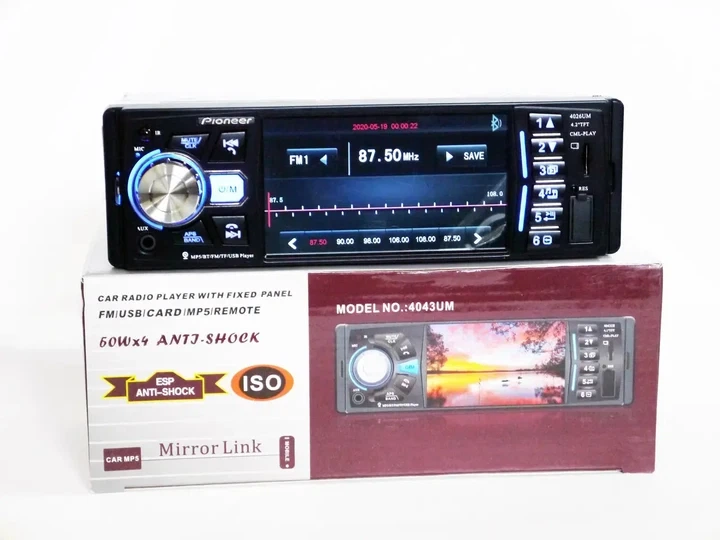 Магнитола Pioneer 4026UM экран 4,1'' USB SD Bluetooth для Audi, BMW, Chery, Chevrolet, Citroen, Daewoo, Fiat, Ford, Geely, Honda, Kia, Mazda, Opel, BYD, Skoda - изображение 3