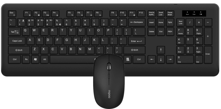 Комплект бездротовий Rapoo 8310M Multi-mode Black (6940056130310) - зображення 2
