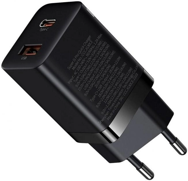 СЗУ Baseus Super Si ProC+U 30W black (CCSUPP-E01) - изображение 2