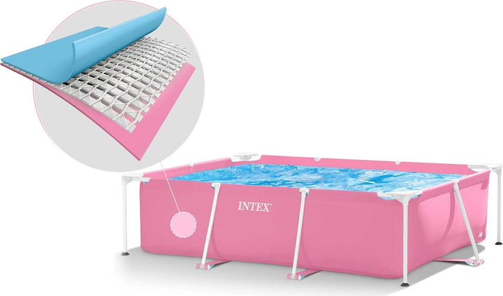 Basen stelażowy Intex 28266 220 x 150 x 60 cm 2 w 1 Pink (5903890619916) - obraz 2