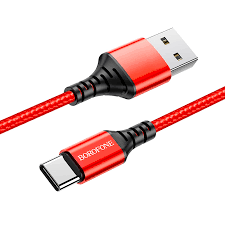 Кабель Borofone BX54 Ultra bright Type-C 2.4 A 1m red - Фото 1 Кабель Borofone BX54 Ultra bright Type-C 2.4 A 1m red - изображение 1