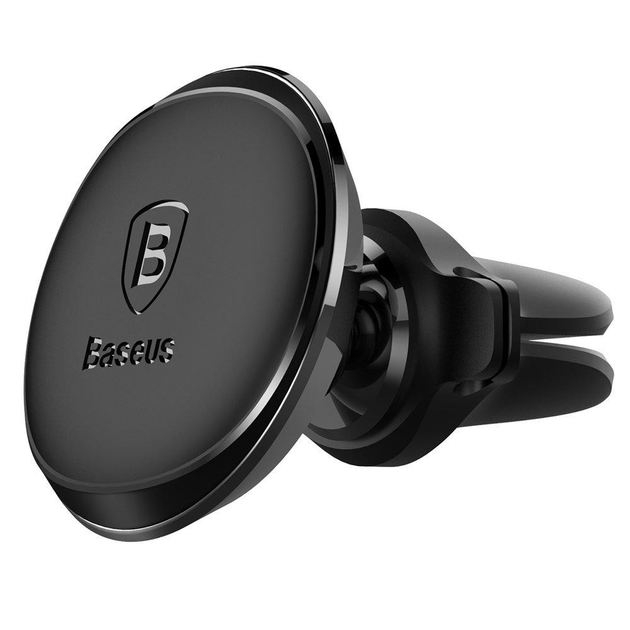 Крепление для телефона Baseus Magnetic Air Vent Car Mount Holder with cable clip Black (SUGX020001) - Фото 1 Крепление для телефона Baseus Magnetic Air Vent Car Mount Holder with cable clip Black (SUGX020001) - изображение 1
