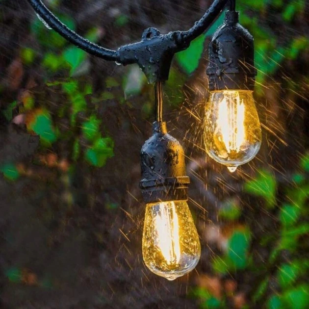 Садовая гирлянда 5м с 5 LED-лампами E27 – наружное декоративное освещение с возможностью соединения, SuperLED - изображение 8