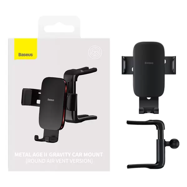 Крепление для телефона Baseus Metal AgeⅡ Gravity Car Mount Black (SUJS030001) - Фото 2 Крепление для телефона Baseus Metal AgeⅡ Gravity Car Mount Black (SUJS030001) - изображение 2