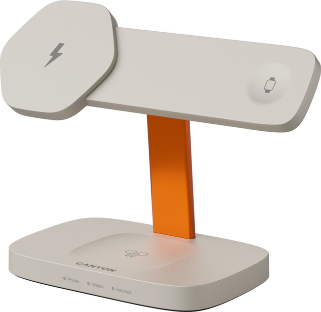 Ładowarka bezprzewodowa Canyon Hexagon 310 Grey-Orange (CNS-WCS310LGOR) - obraz 2