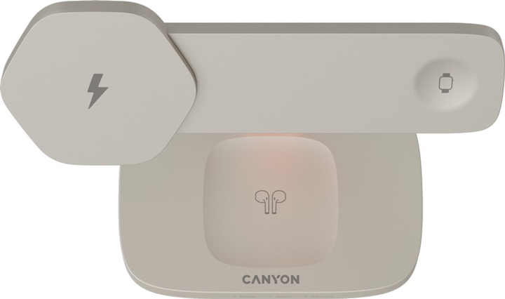 Ładowarka bezprzewodowa Canyon Hexagon 310 Grey-Orange (CNS-WCS310LGOR) - obraz 3