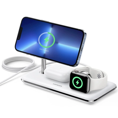 Беспроводное зарядное устройство UGREEN CD278 UGREEN 3-in-1 Wireless Charger (90326) - изображение 2