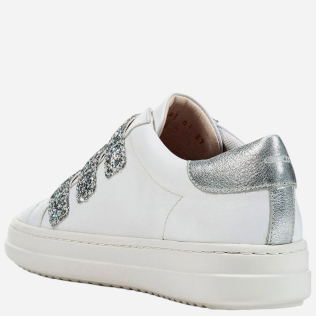 Sneakersy damskie do kostki Geox D15FEC085EW-C0007 39 25.4 cm Biały/Srebrny (8050036011985) - obraz 2