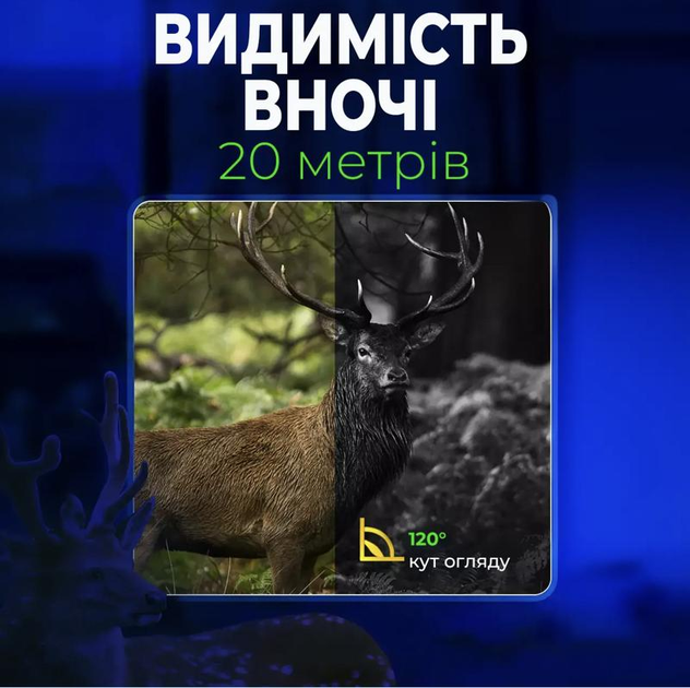 Фотоловушка для охоты и охраны дома дачи Suntek PR-700 12MP Full HD 1080P охотничья камера с экраном и ночным видением обзор 120° - изображение 4