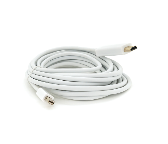 Конвертер mini Display Port (M) на HDMI (M) 5 м White (YT-mnDP(M)/HDMI(M)-5m) - Фото 1 Конвертер mini Display Port (M) на HDMI (M) 5 м White (YT-mnDP(M)/HDMI(M)-5m) - изображение 1