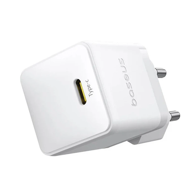 Сетевое зарядное устройство Baseus Palm Fast Charger 30W (1USB-C) + кабель Type-C to Type-C (P10111605113-01) (Moon White) (226899) - изображение 3