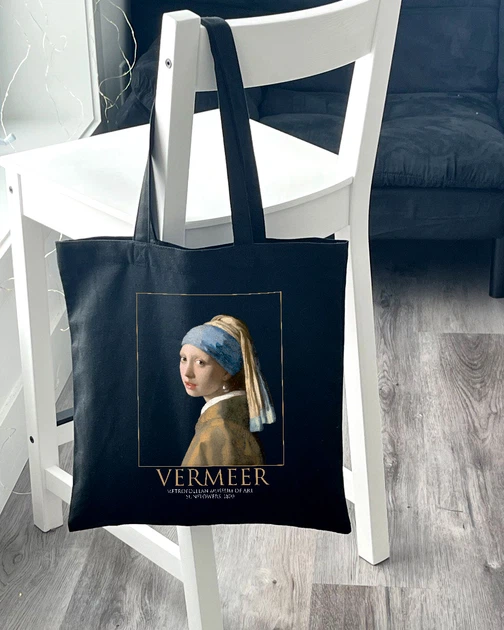 Екошопер BookOpt BK4074 VERMEER Дівчина з перловою сережкою, чорний - Фото 7 Екошопер BookOpt BK4074 VERMEER Дівчина з перловою сережкою, чорний - изображение 7