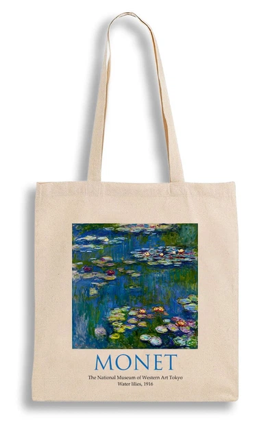 Екошопер Bookopt MONET - Водяні лілії. Бежевій (ВК4063) - зображення 3