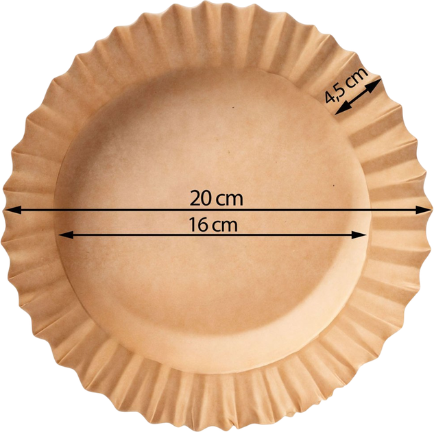 Zestaw papieru do pieczenia w frytkownicy Berdsen 20 cm 50 szt (ZES5903890627072) - obraz 2