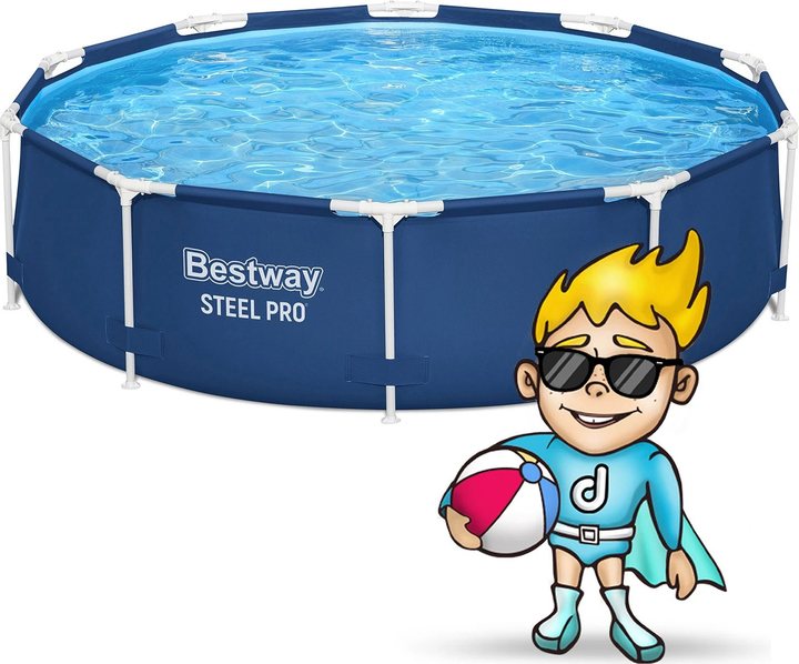 Каркасний басейн Bestway Steel Pro 305 x 76 см 8 в 1 56679 (6941607329221) - зображення 4