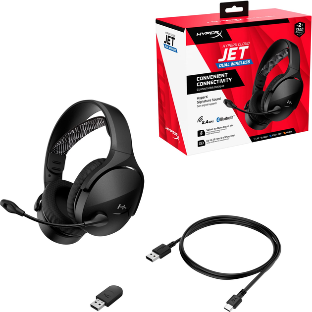 Навушники HyperX Cloud Jet Wireless Black (AJ0T1AA) - зображення 13