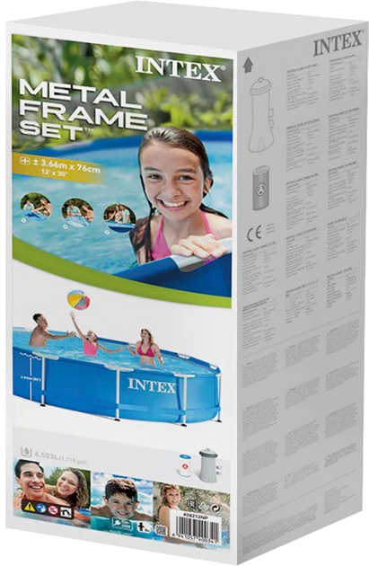 Basen stelażowy Intex 366 x 76 cm 9 w 1 28212 (0078257282128) - obraz 6