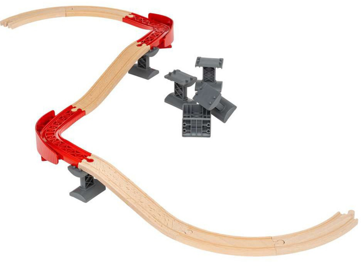 Zestaw torów Brio World Górskie Drewniane Czerwone 63399500 (7312350339956) - obraz 6