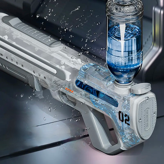 Водяний автомат Water Gun на акумуляторі 7.4V з підсвічуванням та автоматичним насосом - зображення 3