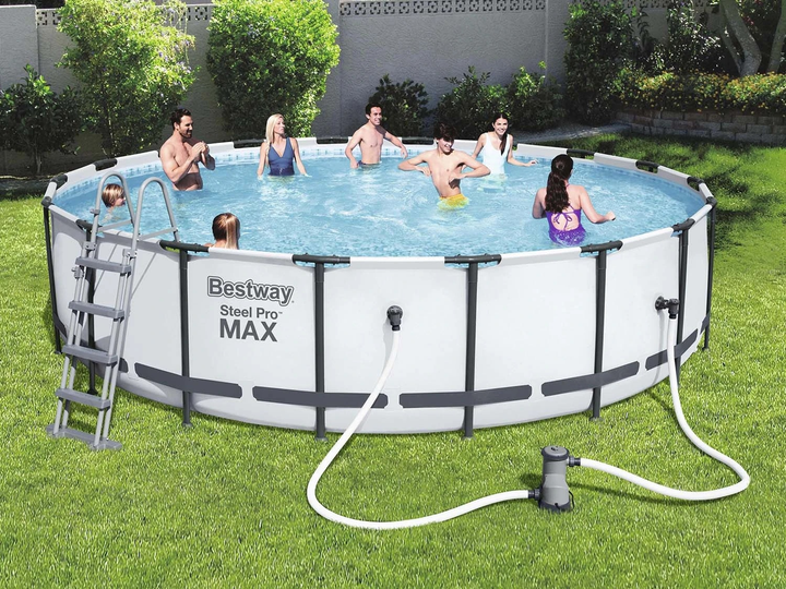 Каркасний басейн Bestway Steel Pro Max 427 x 122 см 12 в 1 5612X (6942138983258) - зображення 6