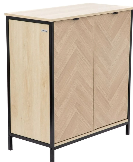 Komoda HOMLA SWEN naturalna z metalowymi nogami 80 x 40 x 88 cm (5904183879109) - obraz 1