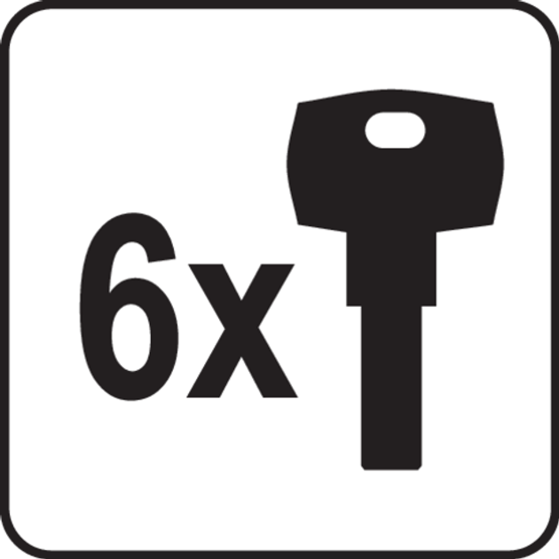 Сердцевина замка VOREL латунная асимметричная 87 мм 36/51, мм 6 ключей (77193_vo) - зображення 2