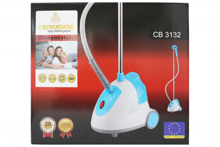 Вертикальный механический отпариватель Crownberg CB-3132 2500Вт для курток, пиджаков, пальто, тканей, синтетики - Фото 2 Вертикальный механический отпариватель Crownberg CB-3132 2500Вт для курток, пиджаков, пальто, тканей, синтетики - изображение 2