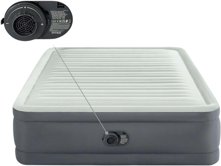 Materac dmuchany Intex 191 x 137 x 46 cm z wbudowaną pompką elektryczną 64904ND (6941057423487) - obraz 5