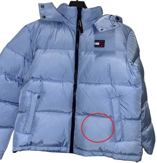 Куртка зимова жіноча Tommy Jeans DW0DW14661-C3X M Блакитна (8720644556832) (955555903320784) - Уцінка - зображення 4