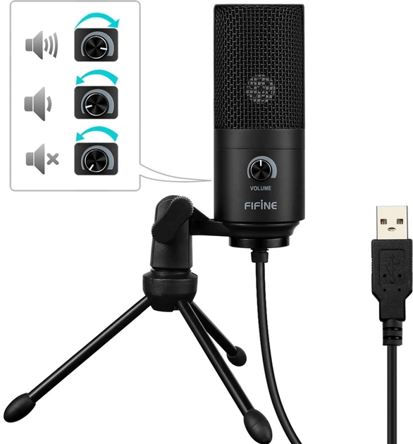 Студийный конденсаторный микрофон Fifine K669B - изображение 4