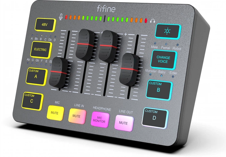 Микшерный пульт Fifine Sound Card (SC3) Black - изображение 2