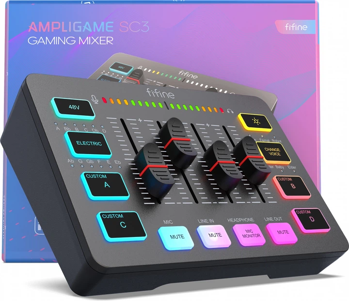 Микшерный пульт Fifine Sound Card (SC3) Black - изображение 5