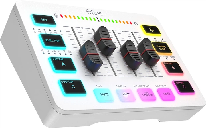 Микшерный пульт Fifine Sound Card (SC3) White - изображение 3