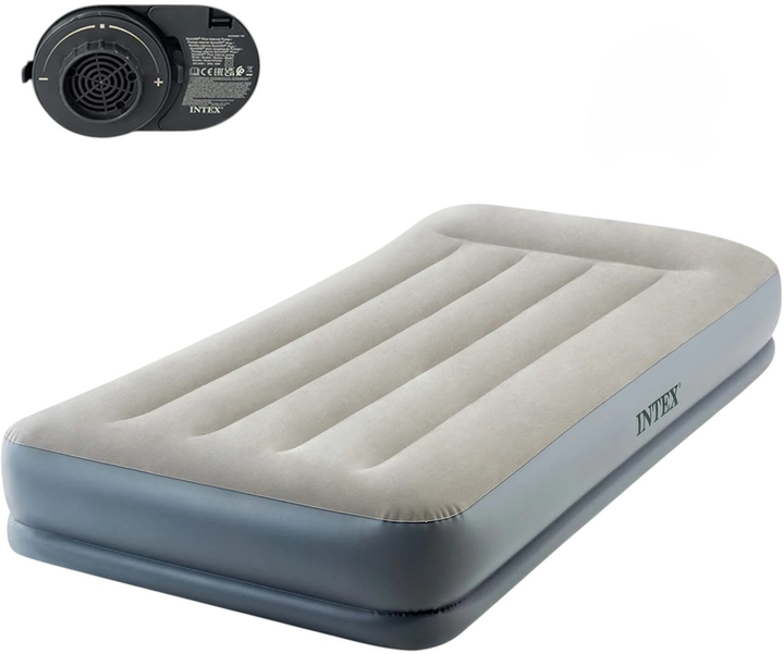 Materac dmuchany Intex 191 x 99 x 33 cm z wbudowaną pompką elektryczną 64116ND (6941057422831) - obraz 1
