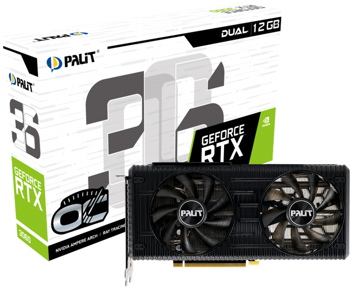 Відеокарта Palit GeForce RTX 3060 Dual OC 12288MB (NE63060T19K9-190AD) Б/В - зображення 6
