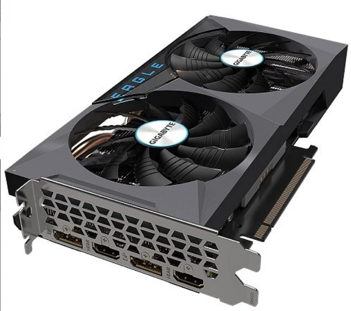 Відеокарта Gigabyte RTX 3060 12G EAGLE OC LHR (GV-N3060EAGLE OC-12GD rev.2.0) (GDDR6, 192 bit, PCI-E v4.0 x16) Б/в - зображення 2
