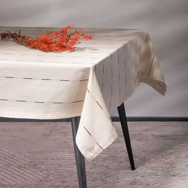 Obrus Homla Seda ze wzorem Ecru 130 x 180 cm (5906496735189) - obraz 4