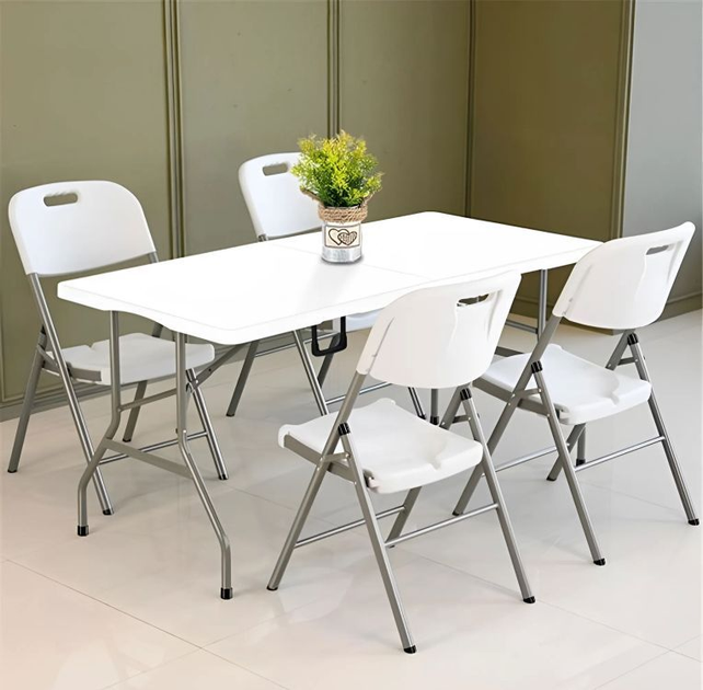 Комплект складних стільців 4 шт ModernHome by Multistore (YC-050-4-W) - зображення 5