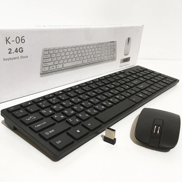 Клавіатура Keyboard Мишка wireless K-06 - Фото 5 Клавіатура Keyboard Мишка wireless K-06 - зображення 5