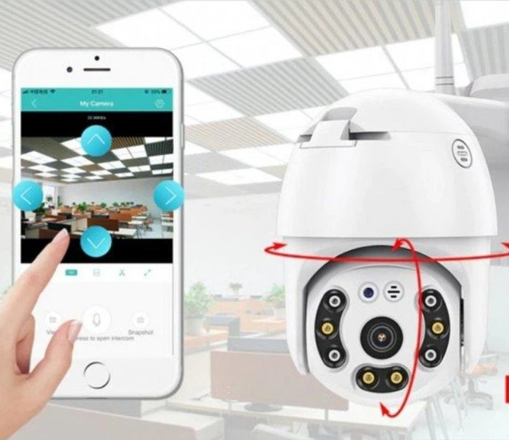 Камера видеонаблюдения уличная PTZ WiFi Outdoor Camera ICSEE 5MP Белый - изображение 3