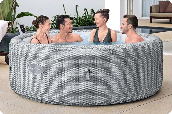 Jacuzzi dmuchane Bestway 196 x 71 cm 6-osobowe 6001N Lay-Z Bali Grey (6941607369715) - obraz 6