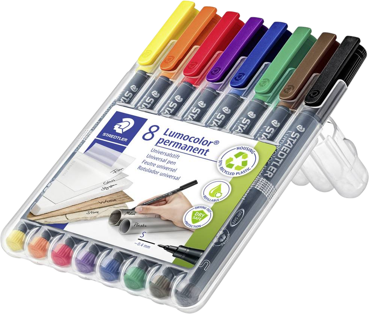 Zestaw markerów permanentnych Staedtler 8 szt (4007817308585) - obraz 2