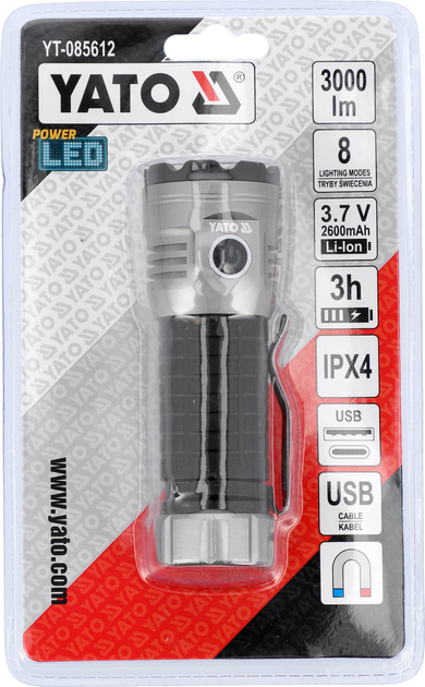 Latarka akumulatorowa Yato 30 w 3000 lm YT-085612 (5906083114304) - obraz 6