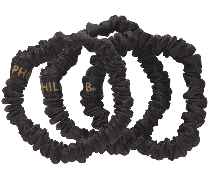 Резинка для волосся Philip B. Smooth Scrunchies чорна 3 шт (850014170578) - зображення 2