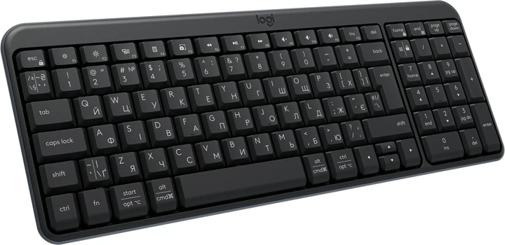 Клавіатура бездротова Logitech K250 Bluetooth UKR Graphite (920-013822) Logitech - купити в Україні
