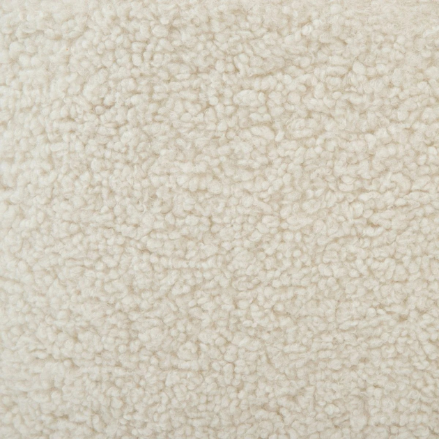 Pufa HOMLA ALDA w tkaninie Teddy 50 x 40 x 44 cm beżowa ALL 828794 (5904183828794) - obraz 4