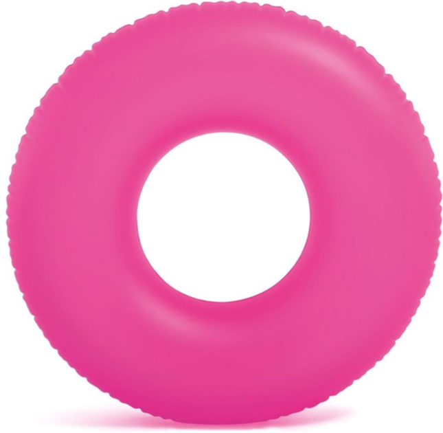 Надувной круг детский от 9 лет неоновый Intex 91см розовый (IND-59262-pink) - Фото 1 Надувной круг детский от 9 лет неоновый Intex 91см розовый (IND-59262-pink) - изображение 1