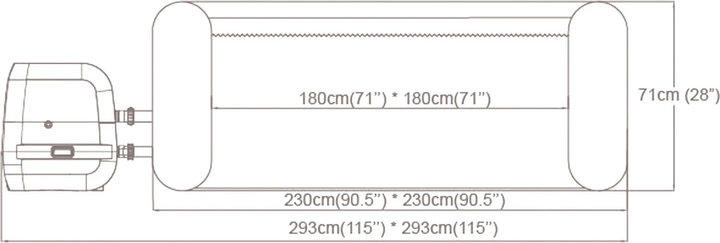 Надувне джакузі-басейн Bestway 230 x 71 см 7-місне 6001Q Lay-Z San Francisco Pro (6941607369838) - зображення 11