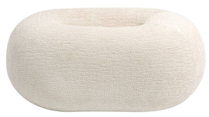 Pufa HOMLA LUNCTA 82 x 52 x 34 cm Ecru 743740 (5906496743740) - obraz 2