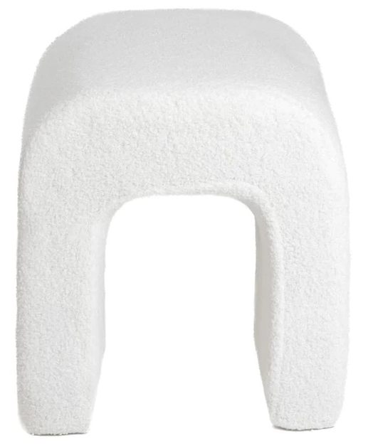 Пуф HOMLA HUGILL з тканини TEDDY 40 x 40 x 40 см екрю 704574 (5906496704574) - зображення 3